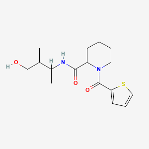 molecular formula C16H24N2O3S B6641364 N-(4-hydroxy-3-methylbutan-2-yl)-1-(thiophene-2-carbonyl)piperidine-2-carboxamide 