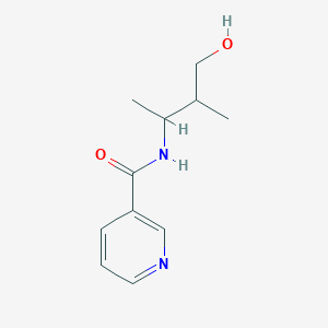 molecular formula C11H16N2O2 B6641369 N-(4-hydroxy-3-methylbutan-2-yl)pyridine-3-carboxamide 
