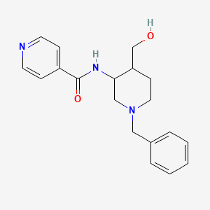 molecular formula C19H23N3O2 B6641376 N-[1-benzyl-4-(hydroxymethyl)piperidin-3-yl]pyridine-4-carboxamide 