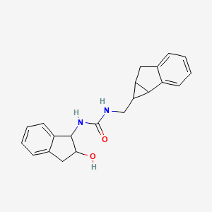 molecular formula C21H22N2O2 B6641428 1-(1,1a,6,6a-tetrahydrocyclopropa[a]inden-1-ylmethyl)-3-(2-hydroxy-2,3-dihydro-1H-inden-1-yl)urea 
