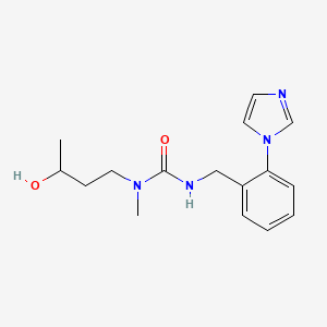 1-(3-Hydroxybutyl)-3-[(2-imidazol-1-ylphenyl)methyl]-1-methylurea