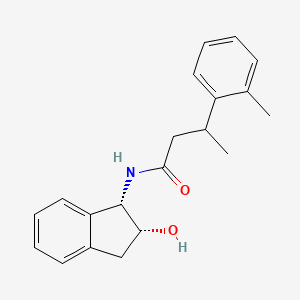 N-[(1S,2R)-2-hydroxy-2,3-dihydro-1H-inden-1-yl]-3-(2-methylphenyl)butanamide