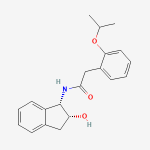 molecular formula C20H23NO3 B6641486 N-[(1S,2R)-2-hydroxy-2,3-dihydro-1H-inden-1-yl]-2-(2-propan-2-yloxyphenyl)acetamide 