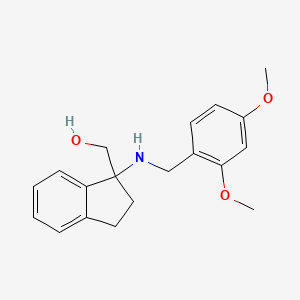 molecular formula C19H23NO3 B6641509 [1-[(2,4-Dimethoxyphenyl)methylamino]-2,3-dihydroinden-1-yl]methanol 