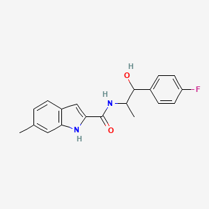 molecular formula C19H19FN2O2 B6641533 N-[1-(4-fluorophenyl)-1-hydroxypropan-2-yl]-6-methyl-1H-indole-2-carboxamide 
