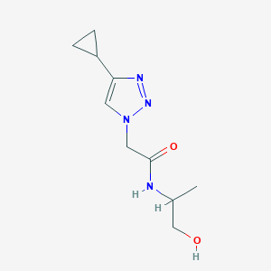 molecular formula C10H16N4O2 B6641539 2-(4-cyclopropyltriazol-1-yl)-N-(1-hydroxypropan-2-yl)acetamide 