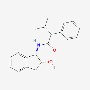 molecular formula C20H23NO2 B6641542 N-[(1S,2R)-2-hydroxy-2,3-dihydro-1H-inden-1-yl]-3-methyl-2-phenylbutanamide 
