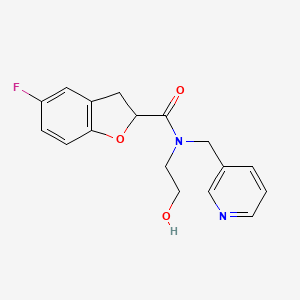 molecular formula C17H17FN2O3 B6641544 5-fluoro-N-(2-hydroxyethyl)-N-(pyridin-3-ylmethyl)-2,3-dihydro-1-benzofuran-2-carboxamide 