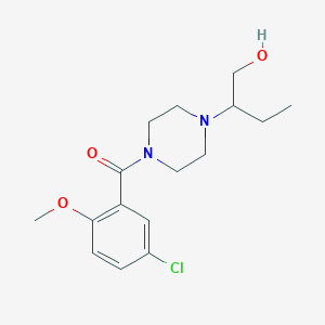 molecular formula C16H23ClN2O3 B6641557 (5-Chloro-2-methoxyphenyl)-[4-(1-hydroxybutan-2-yl)piperazin-1-yl]methanone 