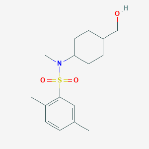 molecular formula C16H25NO3S B6641569 N-[4-(hydroxymethyl)cyclohexyl]-N,2,5-trimethylbenzenesulfonamide 