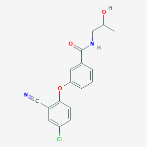 molecular formula C17H15ClN2O3 B6641577 3-(4-chloro-2-cyanophenoxy)-N-(2-hydroxypropyl)benzamide 
