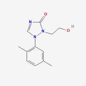 molecular formula C12H15N3O2 B6641590 1-(2,5-Dimethylphenyl)-2-(2-hydroxyethyl)-1,2,4-triazol-3-one 