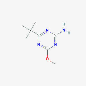 molecular formula C8H14N4O B066416 4-叔丁基-6-甲氧基-1,3,5-三嗪-2-胺 CAS No. 175204-54-3