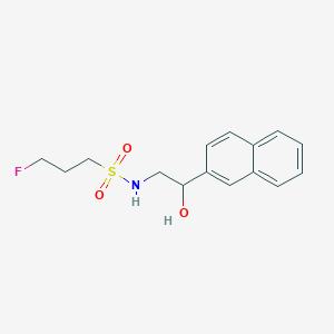 molecular formula C15H18FNO3S B6641684 3-fluoro-N-(2-hydroxy-2-naphthalen-2-ylethyl)propane-1-sulfonamide 