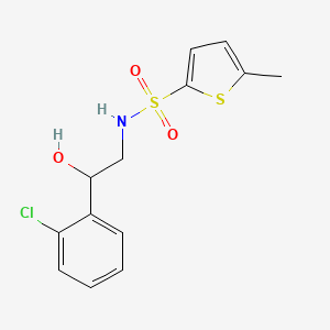 molecular formula C13H14ClNO3S2 B6641696 N-[2-(2-chlorophenyl)-2-hydroxyethyl]-5-methylthiophene-2-sulfonamide 