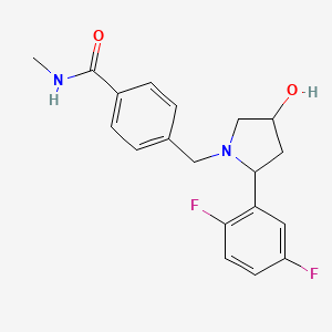 molecular formula C19H20F2N2O2 B6641744 4-[[2-(2,5-difluorophenyl)-4-hydroxypyrrolidin-1-yl]methyl]-N-methylbenzamide 