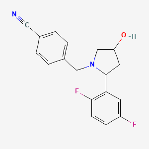 4-[[2-(2,5-Difluorophenyl)-4-hydroxypyrrolidin-1-yl]methyl]benzonitrile