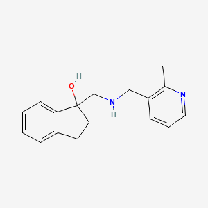 molecular formula C17H20N2O B6641776 1-[[(2-Methylpyridin-3-yl)methylamino]methyl]-2,3-dihydroinden-1-ol 
