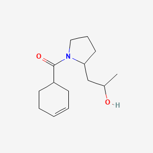 molecular formula C14H23NO2 B6641782 Cyclohex-3-en-1-yl-[2-(2-hydroxypropyl)pyrrolidin-1-yl]methanone 