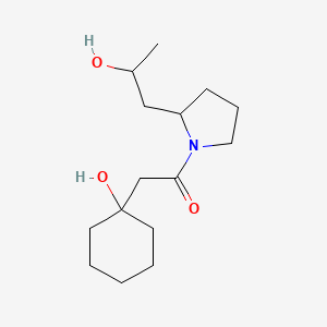 molecular formula C15H27NO3 B6641796 2-(1-Hydroxycyclohexyl)-1-[2-(2-hydroxypropyl)pyrrolidin-1-yl]ethanone 