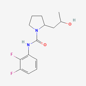 molecular formula C14H18F2N2O2 B6641798 N-(2,3-difluorophenyl)-2-(2-hydroxypropyl)pyrrolidine-1-carboxamide 
