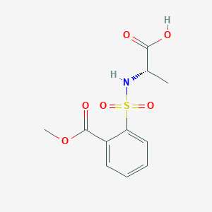 molecular formula C11H13NO6S B6641891 (2S)-2-[(2-methoxycarbonylphenyl)sulfonylamino]propanoic acid 