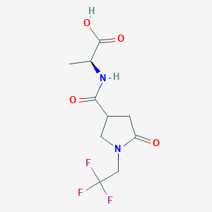 (2S)-2-[[5-oxo-1-(2,2,2-trifluoroethyl)pyrrolidine-3-carbonyl]amino]propanoic acid