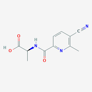 molecular formula C11H11N3O3 B6641910 (2S)-2-[(5-cyano-6-methylpyridine-2-carbonyl)amino]propanoic acid 