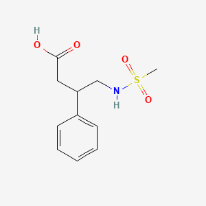 molecular formula C11H15NO4S B6641940 4-(Methanesulfonamido)-3-phenylbutanoic acid 