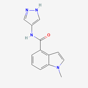 molecular formula C13H12N4O B6641946 1-methyl-N-(1H-pyrazol-4-yl)indole-4-carboxamide 