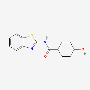 N-(1,3-benzothiazol-2-yl)-4-hydroxycyclohexane-1-carboxamide