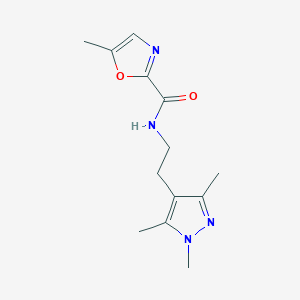 5-methyl-N-[2-(1,3,5-trimethylpyrazol-4-yl)ethyl]-1,3-oxazole-2-carboxamide