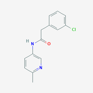 molecular formula C14H13ClN2O B6641988 2-(3-chlorophenyl)-N-(6-methylpyridin-3-yl)acetamide 