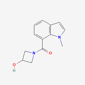 molecular formula C13H14N2O2 B6641996 (3-Hydroxyazetidin-1-yl)-(1-methylindol-7-yl)methanone 