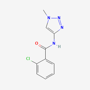 molecular formula C10H9ClN4O B6642005 2-chloro-N-(1-methyltriazol-4-yl)benzamide 