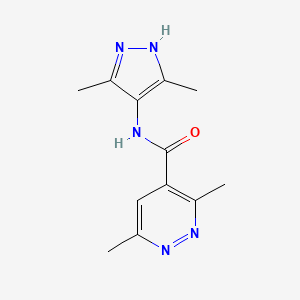 molecular formula C12H15N5O B6642033 N-(3,5-dimethyl-1H-pyrazol-4-yl)-3,6-dimethylpyridazine-4-carboxamide 