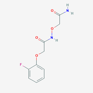 molecular formula C10H11FN2O4 B6642041 2-[[2-(2-Fluorophenoxy)acetyl]amino]oxyacetamide 