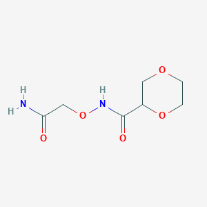 molecular formula C7H12N2O5 B6642049 N-(2-amino-2-oxoethoxy)-1,4-dioxane-2-carboxamide 