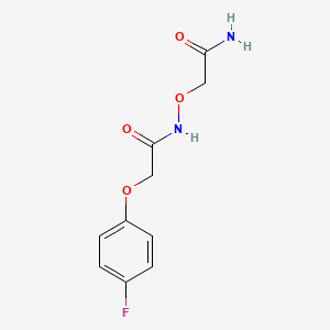 molecular formula C10H11FN2O4 B6642055 2-[[2-(4-Fluorophenoxy)acetyl]amino]oxyacetamide 