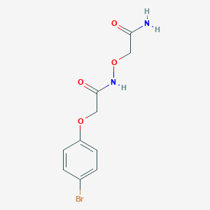 molecular formula C10H11BrN2O4 B6642059 2-[[2-(4-Bromophenoxy)acetyl]amino]oxyacetamide 