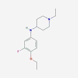 molecular formula C15H23FN2O B6642091 N-(4-ethoxy-3-fluorophenyl)-1-ethylpiperidin-4-amine 