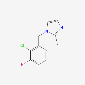 molecular formula C11H10ClFN2 B6642098 1-[(2-Chloro-3-fluorophenyl)methyl]-2-methylimidazole 