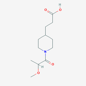 molecular formula C12H21NO4 B6642099 3-[1-(2-Methoxypropanoyl)piperidin-4-yl]propanoic acid 