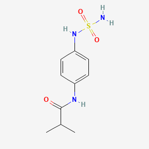 molecular formula C10H15N3O3S B6642111 2-methyl-N-[4-(sulfamoylamino)phenyl]propanamide 