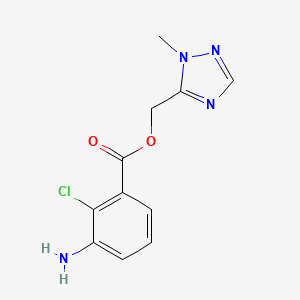 molecular formula C11H11ClN4O2 B6642112 (2-Methyl-1,2,4-triazol-3-yl)methyl 3-amino-2-chlorobenzoate 
