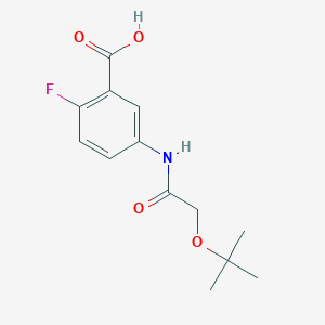 2-Fluoro-5-[[2-[(2-methylpropan-2-yl)oxy]acetyl]amino]benzoic acid