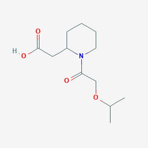 molecular formula C12H21NO4 B6642161 2-[1-(2-Propan-2-yloxyacetyl)piperidin-2-yl]acetic acid 