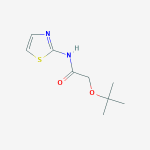 molecular formula C9H14N2O2S B6642175 2-[(2-methylpropan-2-yl)oxy]-N-(1,3-thiazol-2-yl)acetamide 