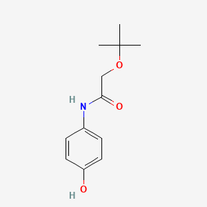 molecular formula C12H17NO3 B6642180 N-(4-hydroxyphenyl)-2-[(2-methylpropan-2-yl)oxy]acetamide 