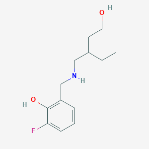 2-[[(2-Ethyl-4-hydroxybutyl)amino]methyl]-6-fluorophenol